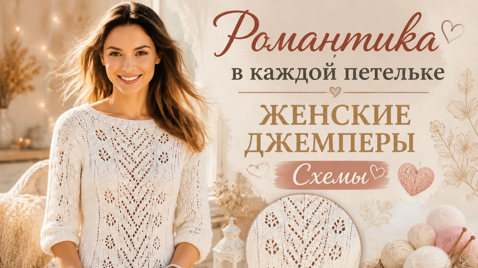 Романтика в каждой петельке: женские джемперы спицами со схемами - Идеи для вдохновения