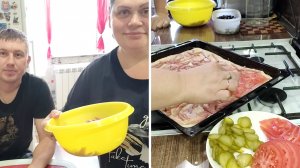 Пицца нельзя не соблазниться/ Купили Ане подарок/ С мужем на кухне/  Культурно отказал/ Вкусный ужин