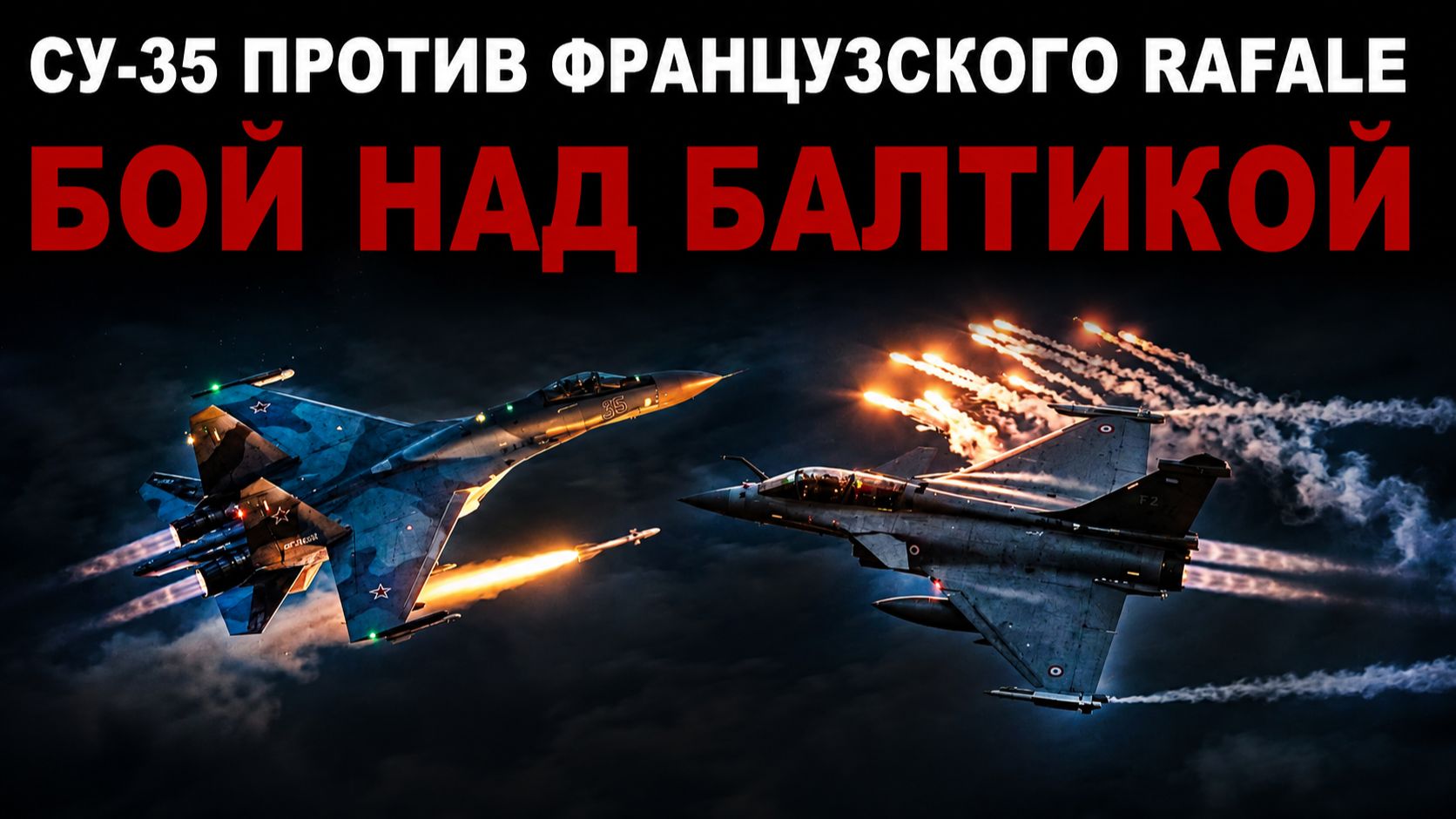 Бой Су-35 России с Французским Rafale над Балтикой