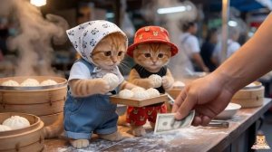 Незабываемый опыт дома с привидениями… мама-кошка, рыжая сестра и котенок в тигровой шляпе 😱✨