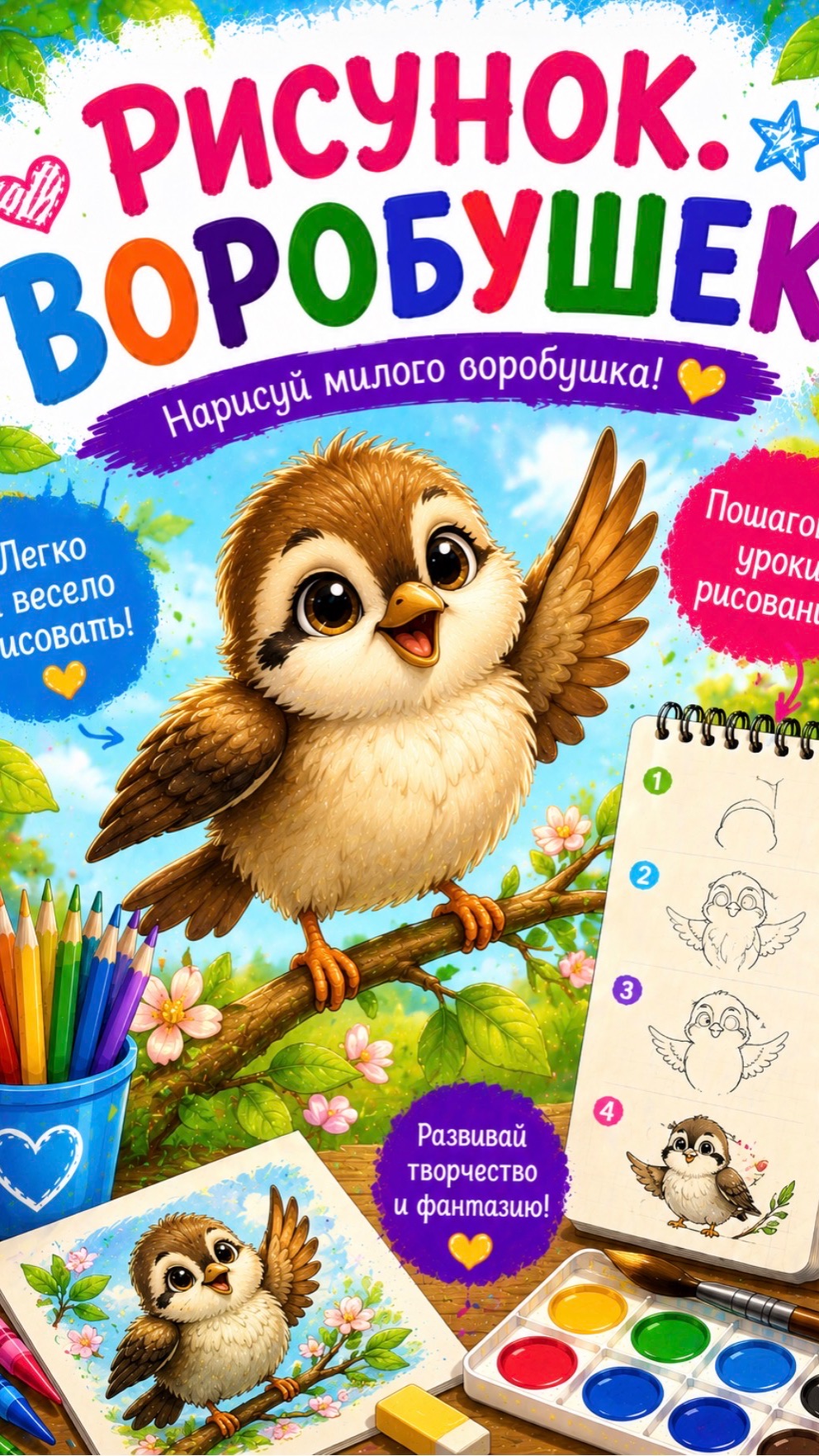 Рисунок. Воробушек смотреть онлайн
