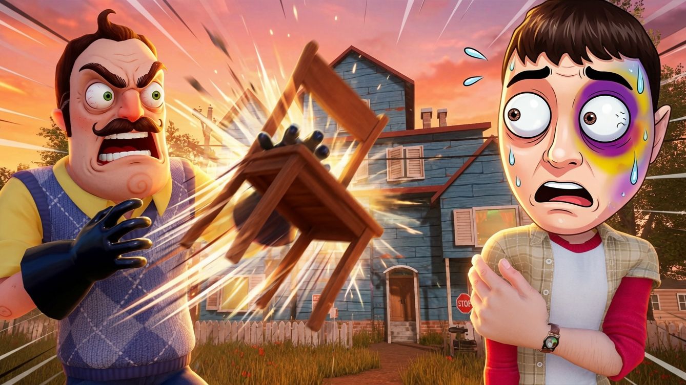 ПРИВЕТ СОСЕД РАЗБИЛ МНЕ ЛИЦО И ОКНО...ИГРА HELLO NEIGHBOR PROTOTYPE REVIVED ПРОХОЖДЕНИЕ! смотреть онлайн