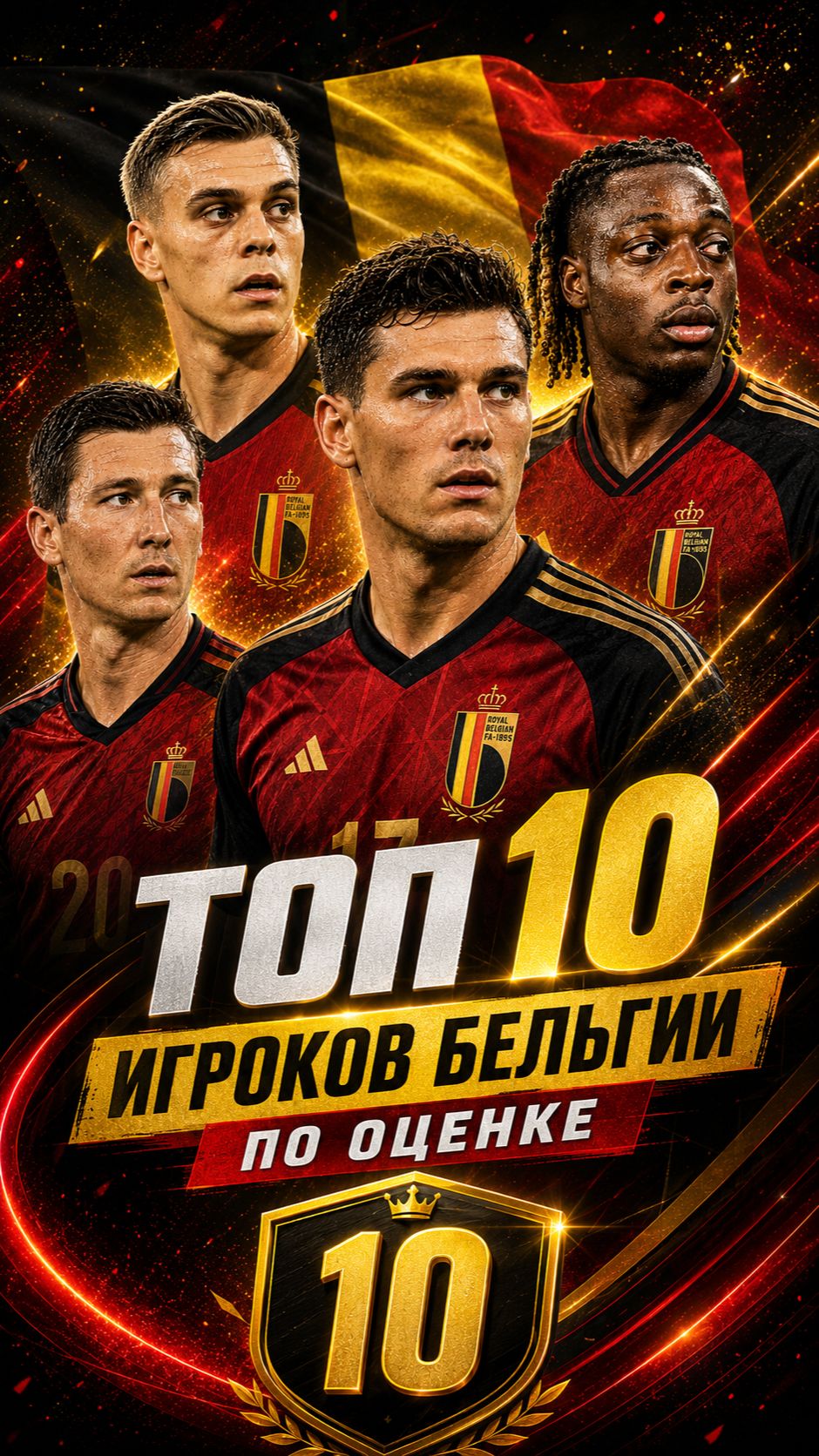 ТОП-10 Игроков Бельгии по Оценке! — Де Брёйне уже не первый?
