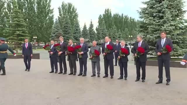 Министры стран ОДКБ церемония возложения цветов к Вечному огню, Казань, 10 июня 2026 года