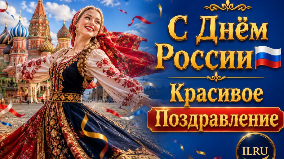 С Днём России  Красивое Поздравление с 12 Июня | Музыкальные Открытки