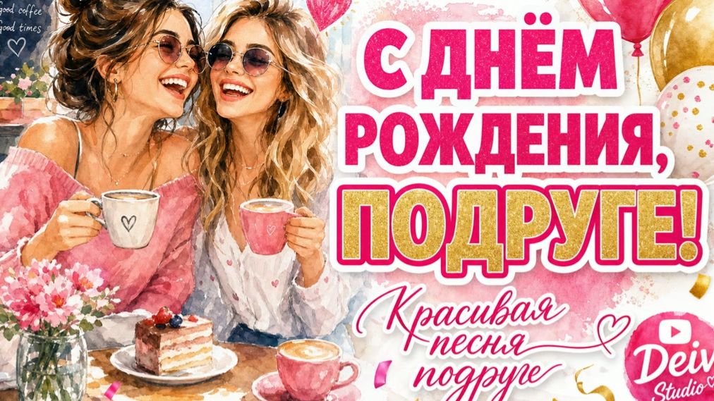 Подруге! Красивая песня поздравление подруге с днем рождения — про дружбу и дороги