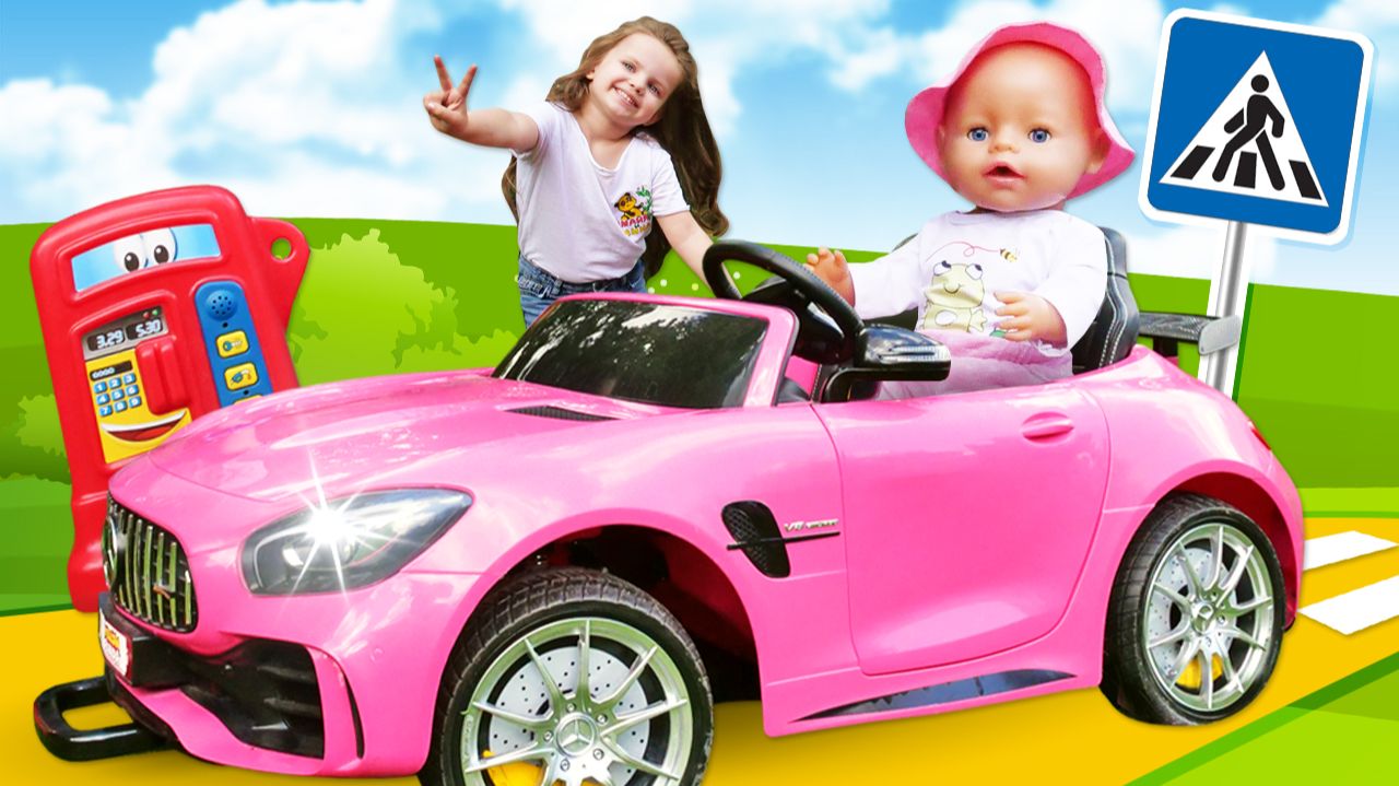 Майя и Лина едут на пикник! Но бензин закончился 😱🚗 Уточки на дороге 🦆 | Для детей