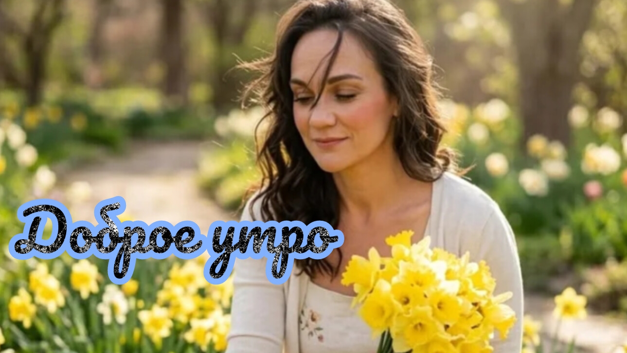 С добрым летним утром. Красивая музыкальная открытка.