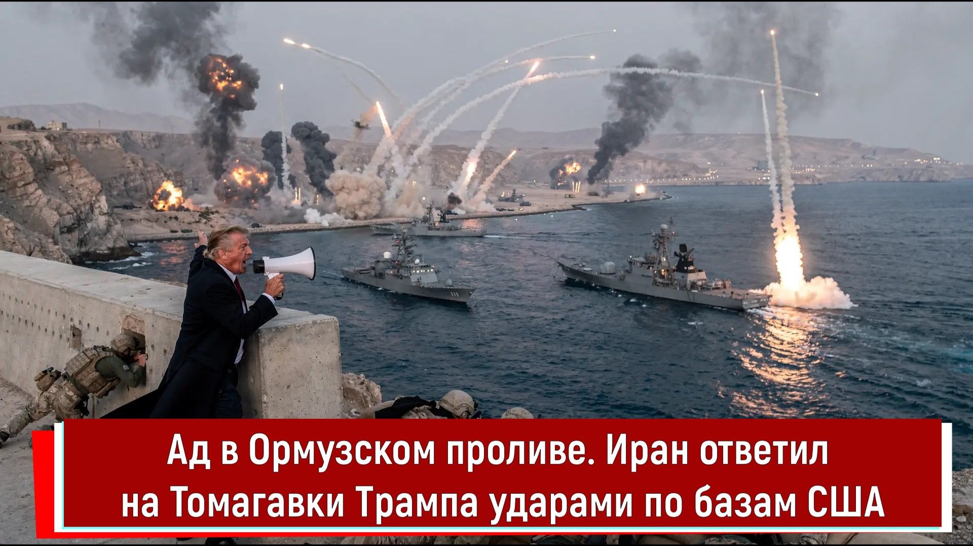 Ад в Ормузском проливе. Иран ответил на Томагавки Трампа ударами по базам США смотреть онлайн