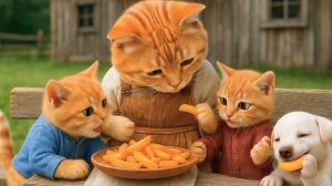🐾 Мама-кошка подстригает шерсть на ферме и делает тигровую шапку для котят дома🐾🎩🐯