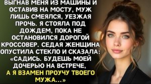 Муж высадил меня на мосту и бросил в непогоду, пока рядом не остановился дорогой кроссовер!