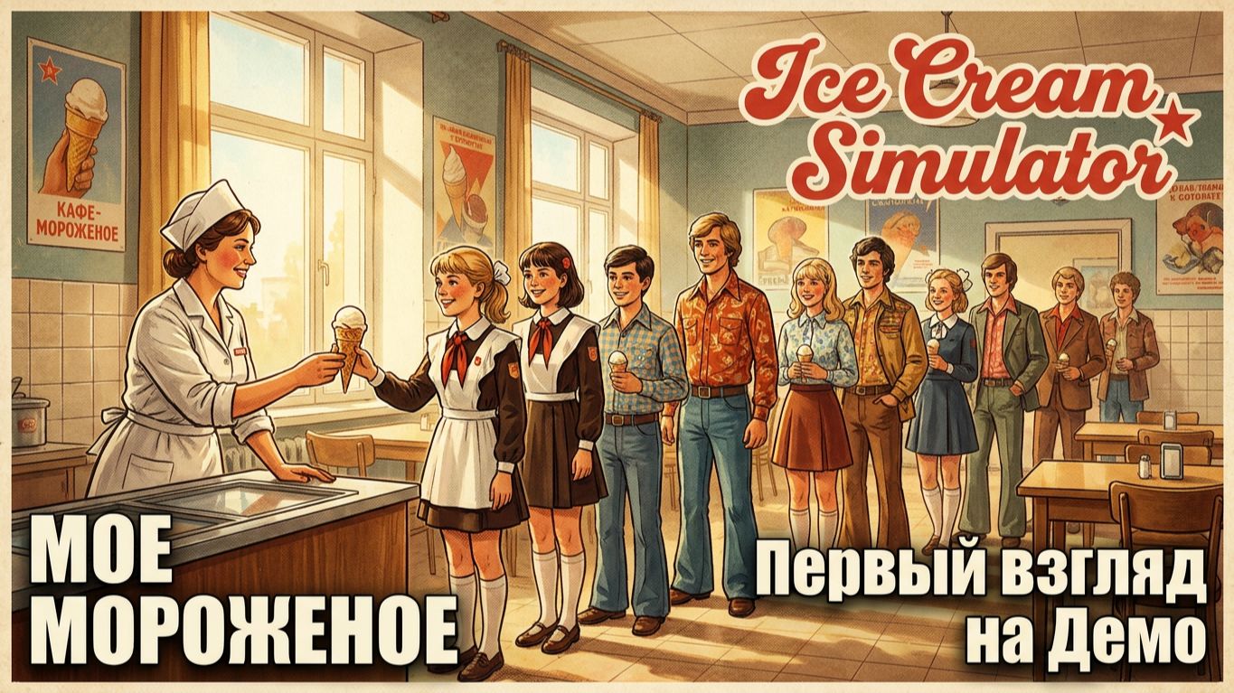Ice Cream Simulator - КАФЕ-МОРОЖЕНОЕ - Prologue🕹Первый взгляд, обзор геймплей