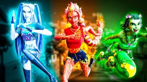 ХАНТРИКС, НО ВСЕ ЭЛЕМЕНТАЛИ! K-Pop Охотницы на Демонов анимации