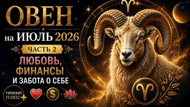 🔥 Овен на июль 2026. Часть 2 — Любовь, деньги и забота о себе