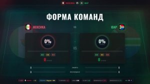 Мексика ЮАР ФУТБОЛ 11.06.2026  СМОТРЕТЬ ПРОГНОЗ НА МАТЧ ОБЗОР