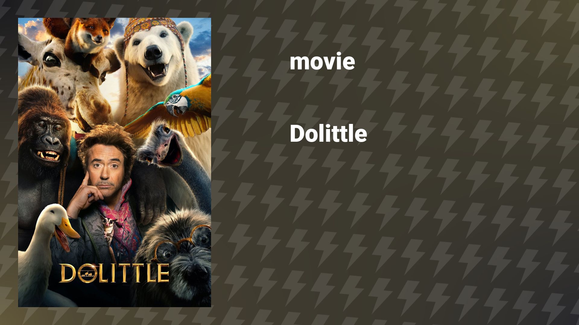 Dolittle (movie, 2020) смотреть онлайн