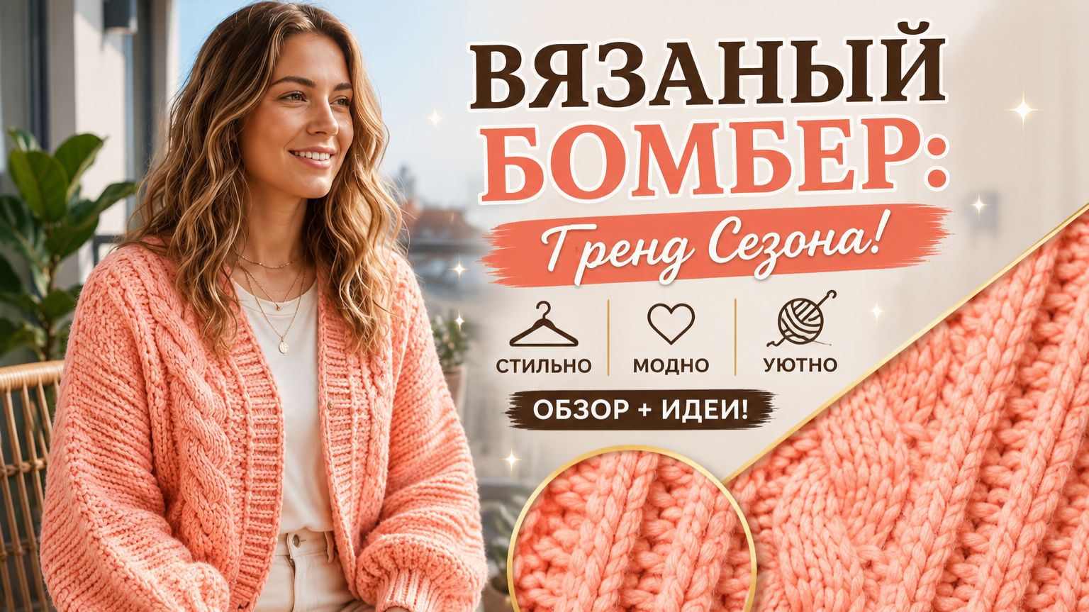 Вязаный бомбер спицами: тренд сезона!  Модный обзор и идеи стильных образов