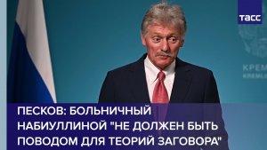 Песков: больничный Набиуллиной «не должен быть поводом для теорий заговора»