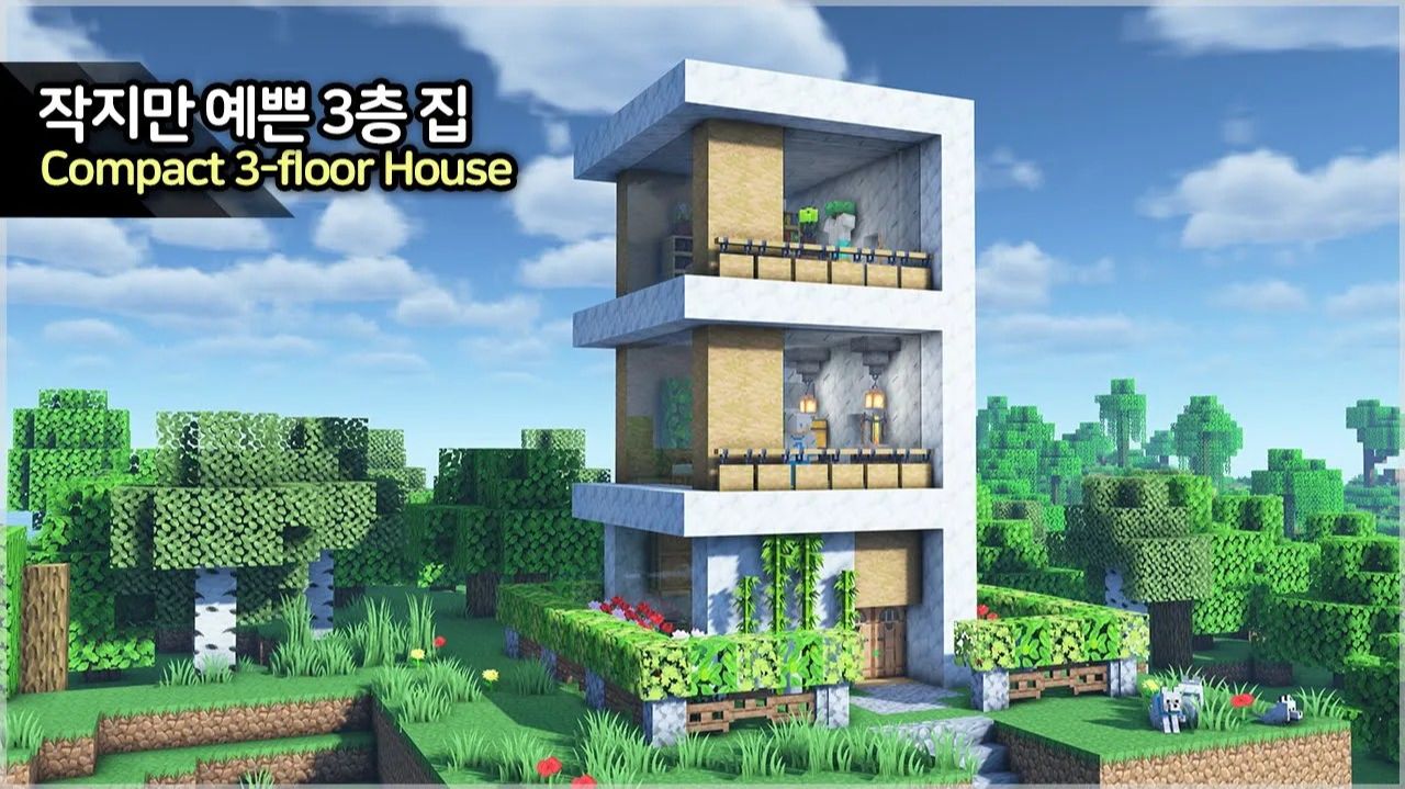 🏘️ Компактный 3-этажный домик для выживания. ⛏️Инструкция Майнкрафт для Новичков
