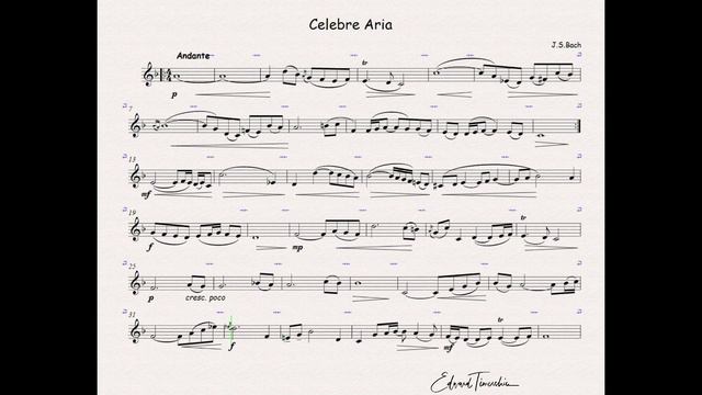 Bach, Johann Sebastian - Celebre Aria - backing track with metronom