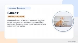Разбираем происхождение и значение фамилии Бикет: история и склонение
