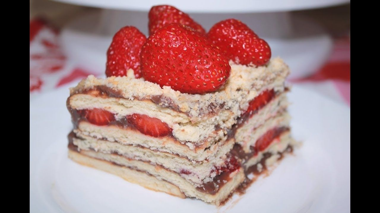 Торт Без Выпечки Нежный и Вкусный. Торт из Печенья с Кремом смотреть онлайн