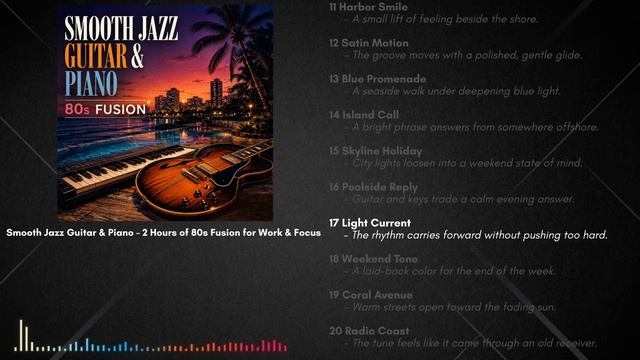 Smooth Jazz Guitar & Piano – 2 Hours of 80s Fusion for Work & Focus
