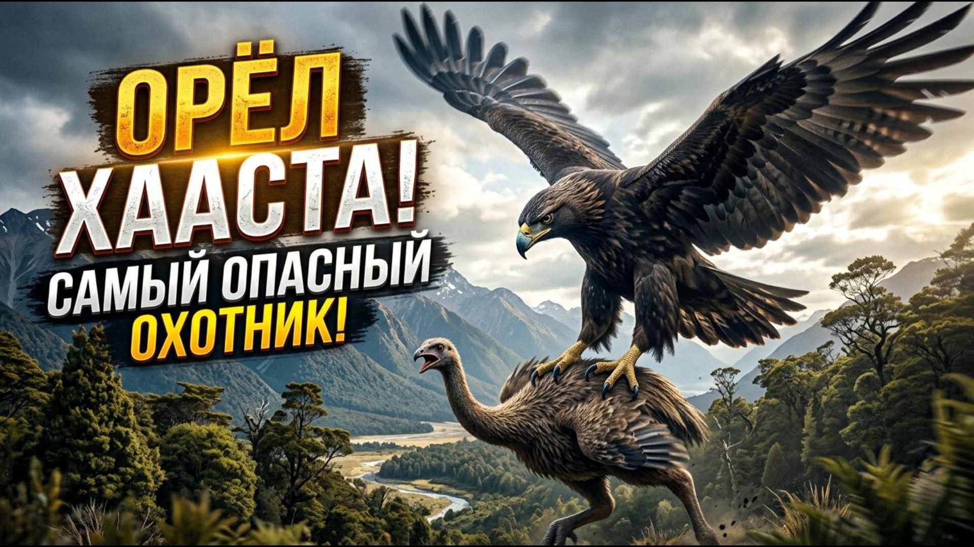 Орёл Хааста - самый опасный охотний Новой Зеландии! смотреть онлайн