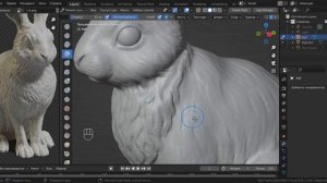 Заяц. Урок 3. Динамическая топология в Blender 3d. Подготовка модели к 3д печати