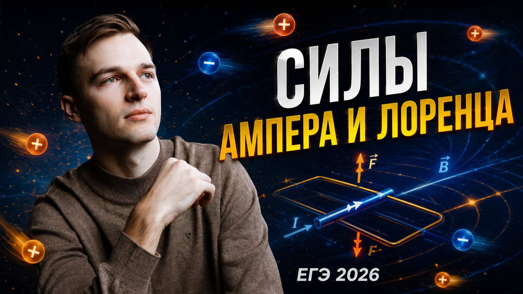 Силы Ампера и Лоренца в ЕГЭ 2026 смотреть онлайн