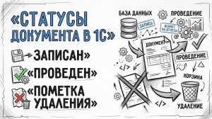 Статусы документа в 1С записан, проведен, пометка удаления