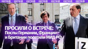«Дискуссия прошла хорошо»: послы ФРГ, Франции и Британии провели переговоры с заместителем Лаврова