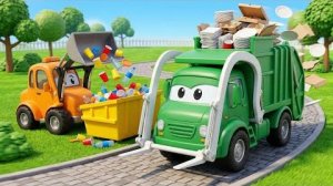 Уборка после пикника 😱 Мусоровозы спасают парк! 🚛🌳 Мультики для детей