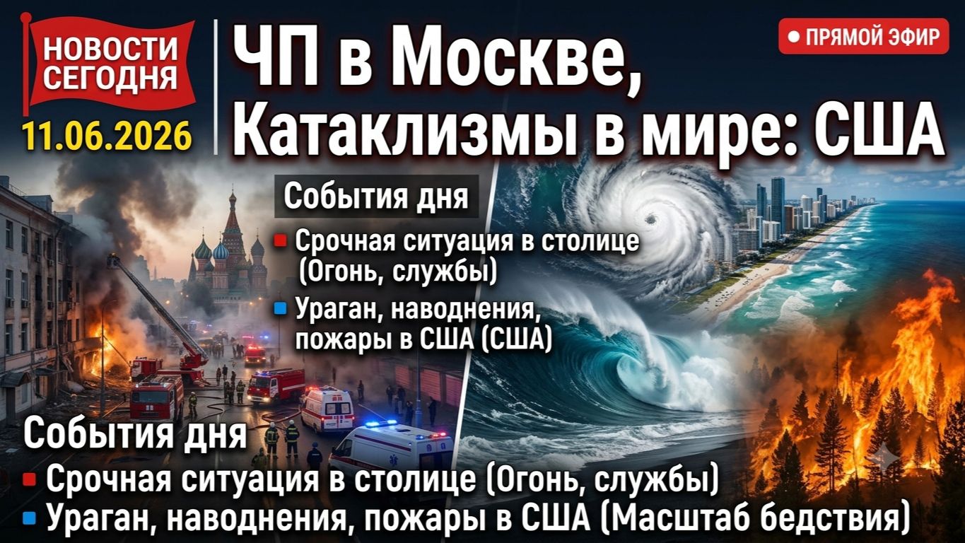 НОВОСТИ _СЕГОДНЯ_11.06.2026 | ЧП в Москве, Катаклизмы в мире: США | События дня