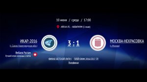 ИКАР-2016 - МОСКВА-НЕКРАСОВКА | ФИНАЛ IFL BRICS | ДЕТСКАЯ ЛИГА 2026 | ПОЛУФИНАЛ 2016/2017 | ПОЛЕ 1