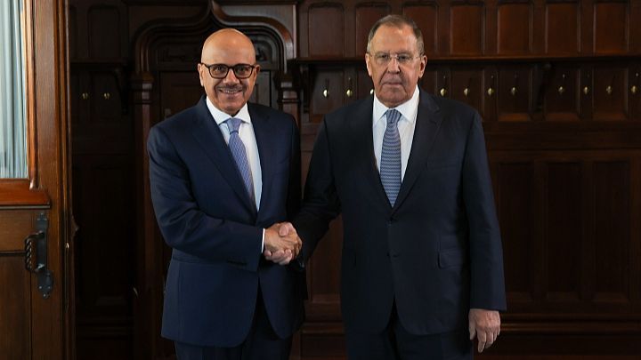 С.В.Лавров с Министром иностранных дел Бахрейна Абдель Латыфом Аз-Зайяни, Москва, 11 июня 2026