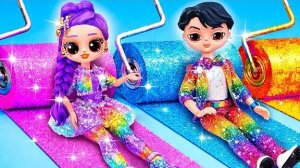 Строим Глиттерный Дом для Кейпоп семьи Хантрикс! Поделки для кукол L.O.L.