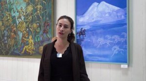 Стихотворение Халимат Байрамуковой «Къарачай таула» читает студентка  КЧГУ Алима Эркенова.