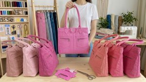 🌸САМАЯ ЯРКАЯ СУМКА ЭТОГО СЕЗОНА! Или вторая жизнь старых джинсов👖