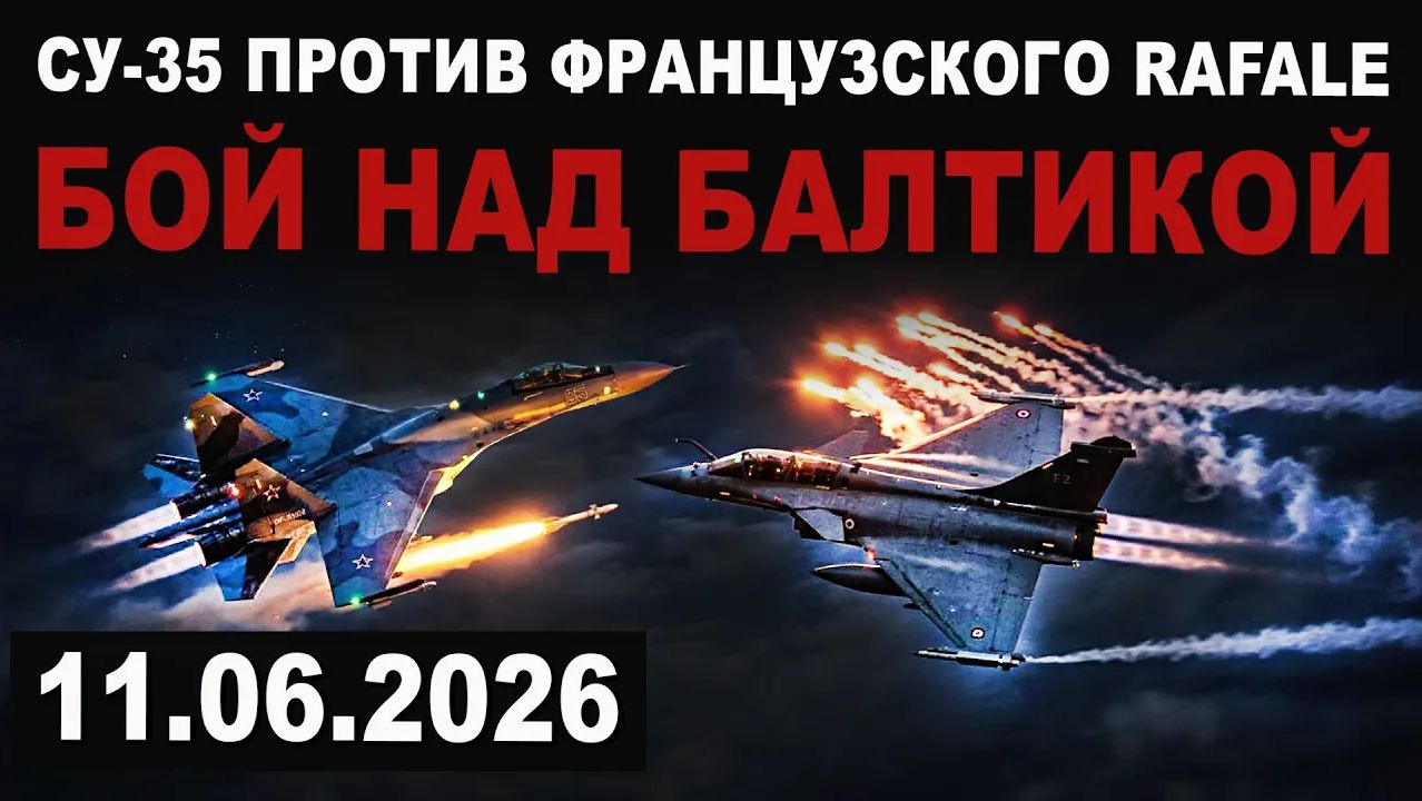 Бой Су-35 России с Французским Rafale над Балтикой смотреть онлайн