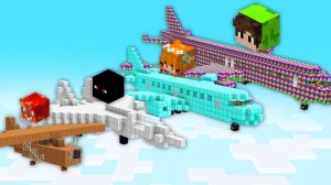 ЭВОЛЮЦИЯ САМОЛЁТА В MINECRAFT ОТ НИЩЕГО ДО МИЛЛИОНЕРА