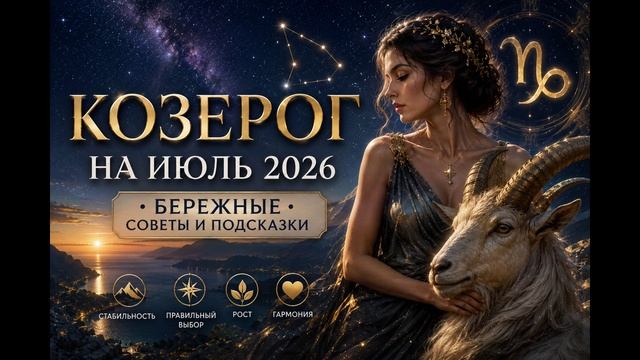Козерог на июль 2026 — Бережные советы и подсказки смотреть онлайн