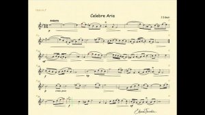 Bach, Johann Sebastian - Celebre Aria - backing track with metronom for french horn