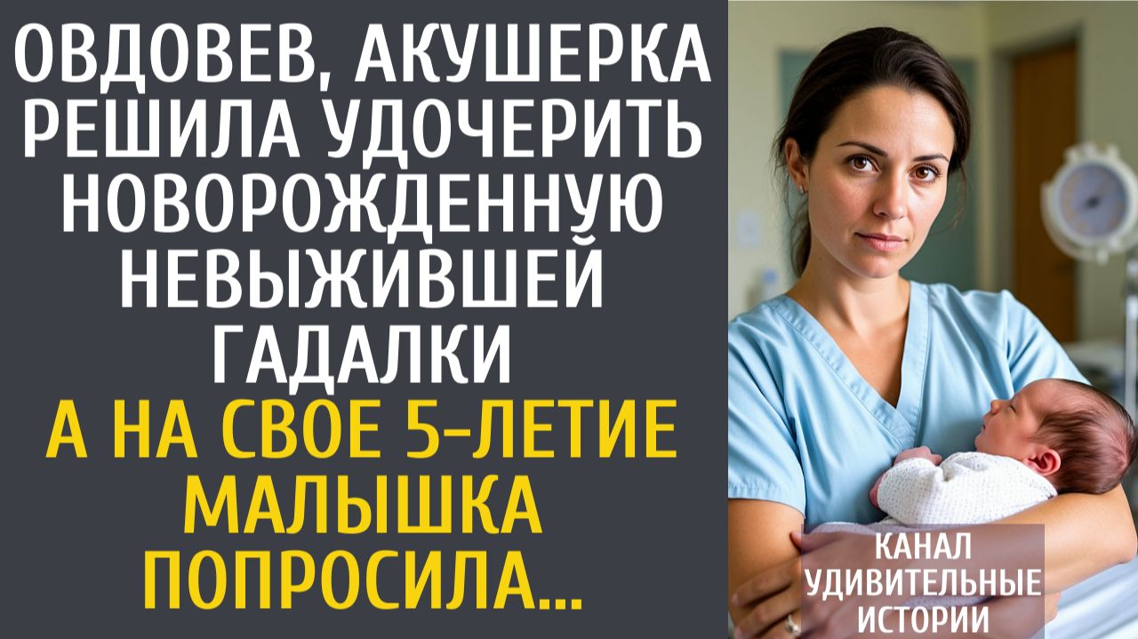 Истории из жизни Овдовев, акушерка решила удочерить новорожденную невыжившей гадалки… А на 5-летие…
