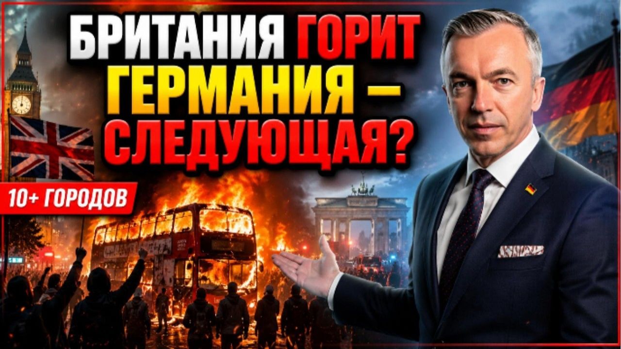 Великобритания в огне: тысячи людей вышли на улицы по всей стране(Евгений Шмидт) смотреть онлайн