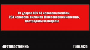 От ударов ВСУ 43 человека погибли, 234 человека, включая 18 несовершеннолетних пострадали за неделю