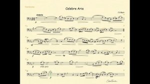 Bach, Johann Sebastian - Celebre Aria - backing track with metronom for trombone