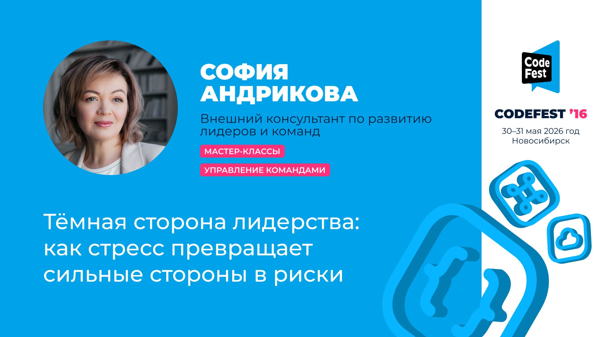 София Андрикова. Тёмная сторона лидерства: как стресс превращает сильные стороны в риски