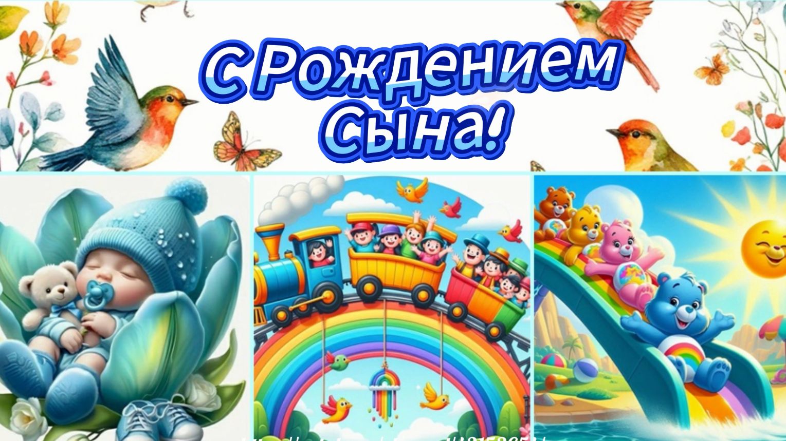 С рождением сына! Поздравление