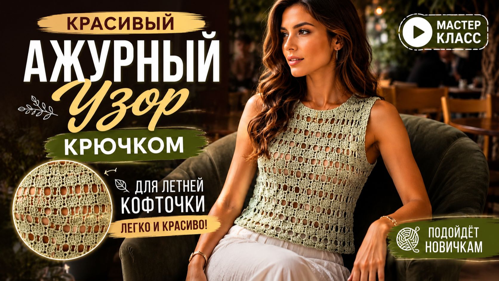 Самый красивый ажурный узор крючком для летних вещей